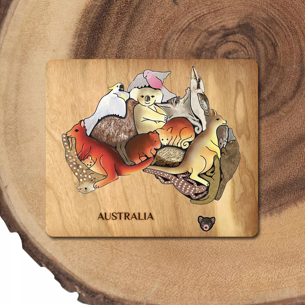 Native Australian Animals Cluster Puzzle - 17pcs