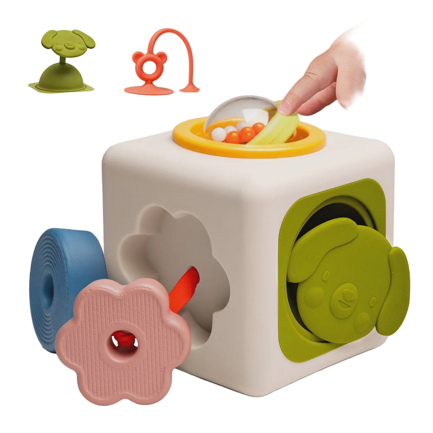 Peek and Play Silicone Cube