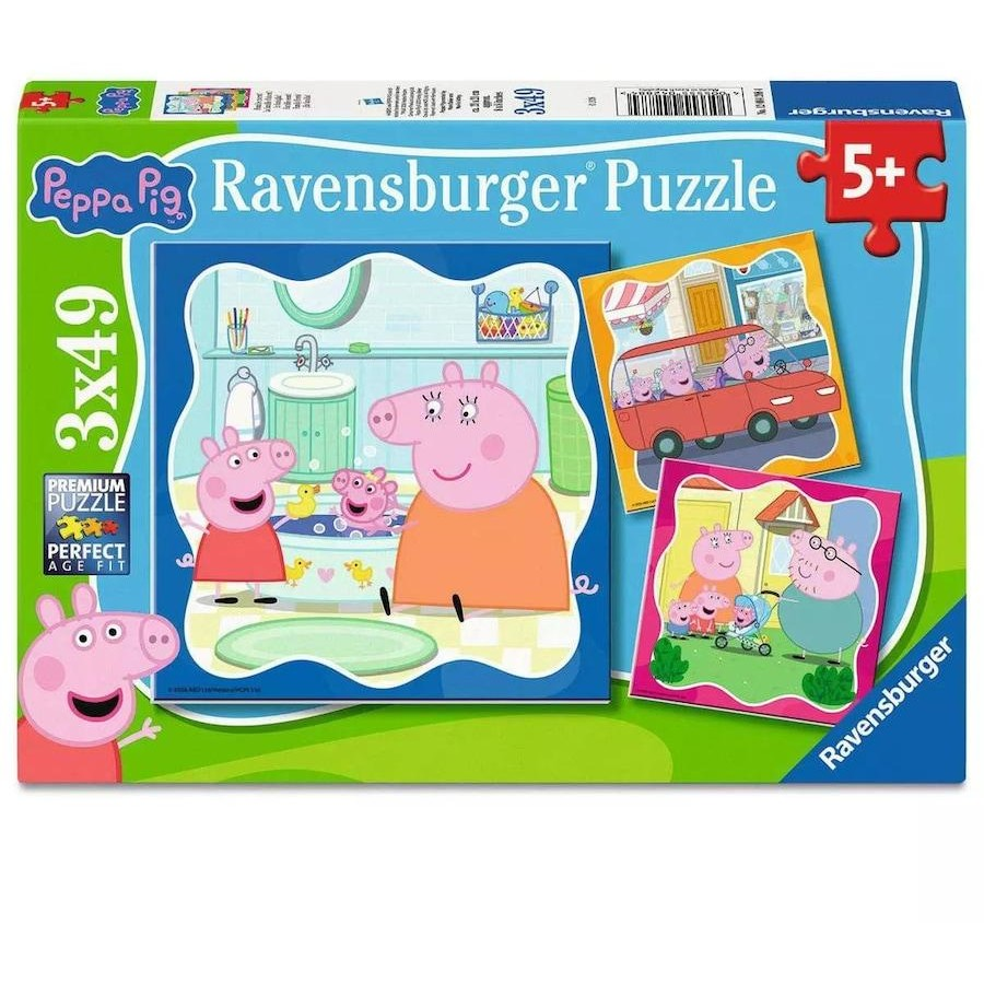 3 x 49pc Puzzle - Peppa Pig Family Firsts