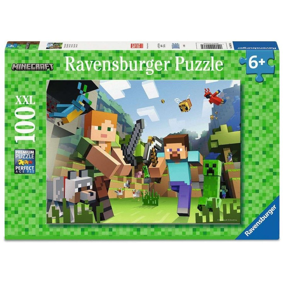 100 pc Puzzle - Steve and Alex Minecraft