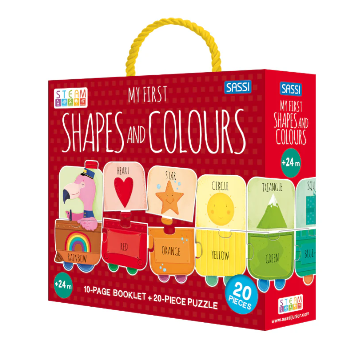 STEAM Puzzle and Book Set - My First Shapes and Colours