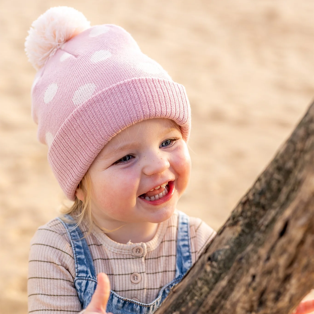 Beanie - Raindrops - Pink
