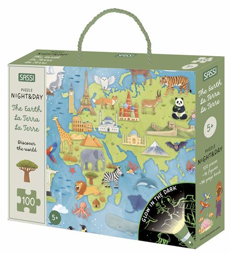 100pc Night and Day Puzzle - The Earth