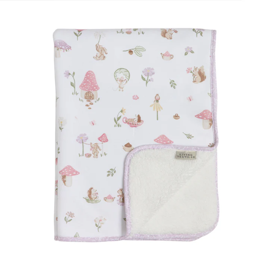 Organic Jersey Sherpa Blanket - Whimiscal Wonderland