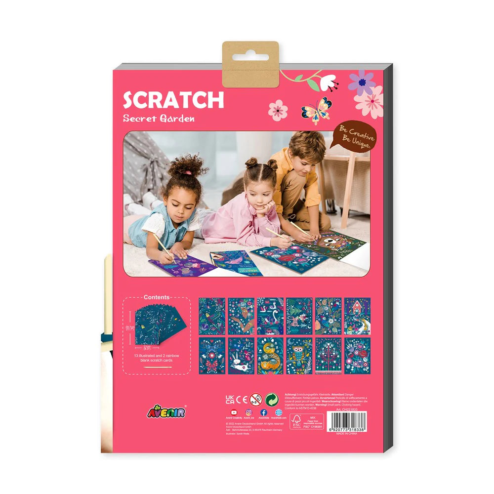 A4 Scratch Book - Secret Garden