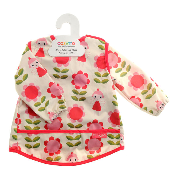 Coverall Feeding Bib - Fairy Garden
