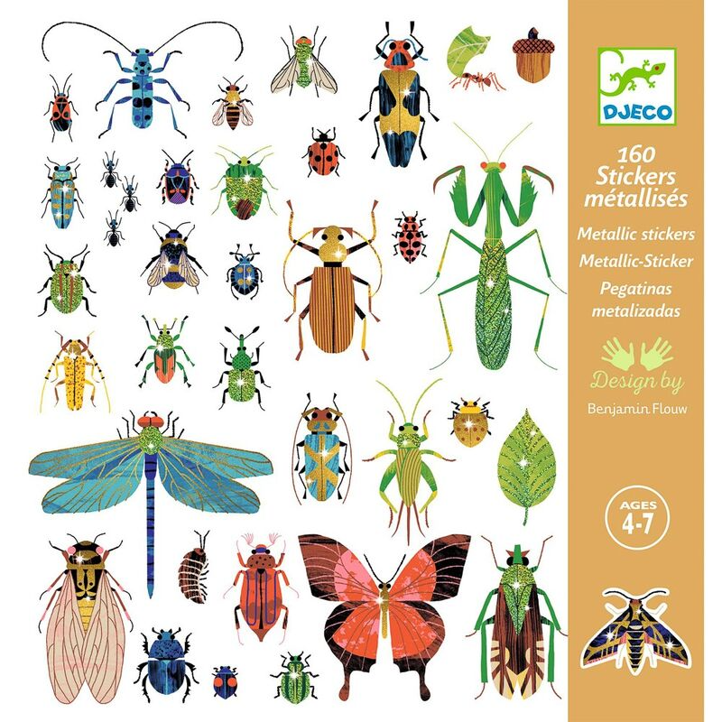 160 Microcosms Metallic Stickers