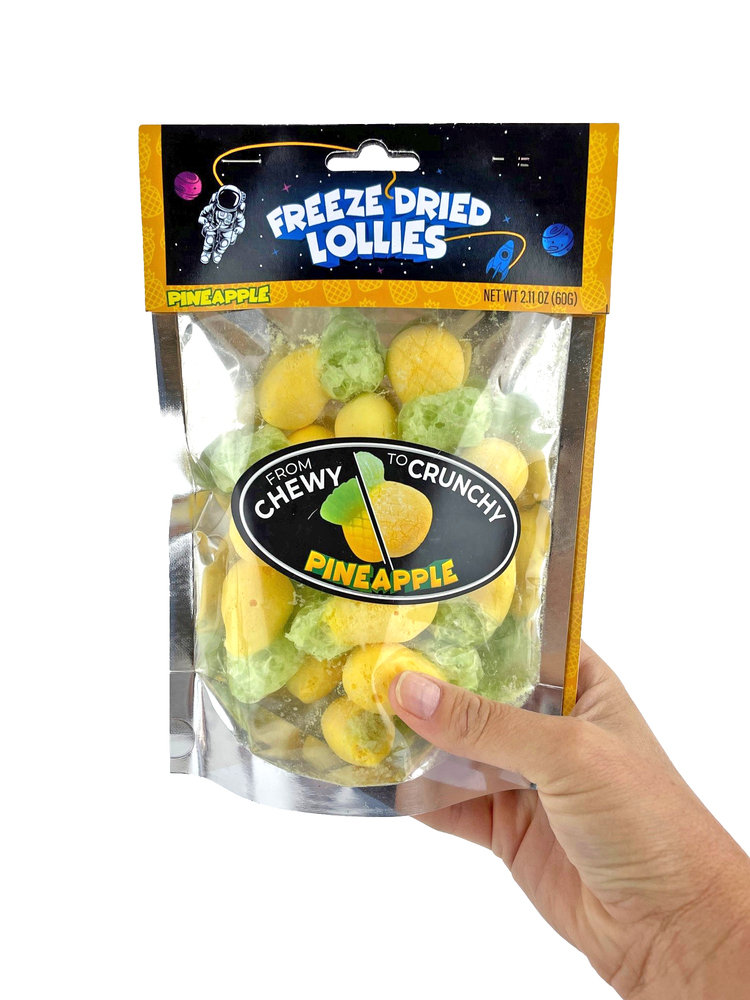 Freeze Dried Lollies Large - Pineapple