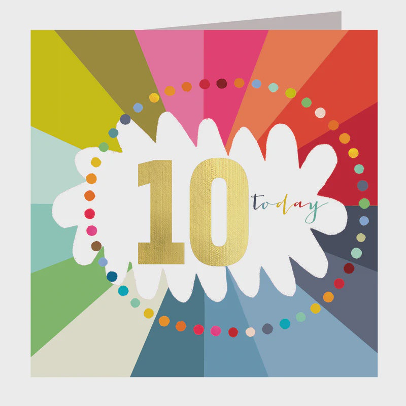 Happy Birthday Foiled/10th Rainbow