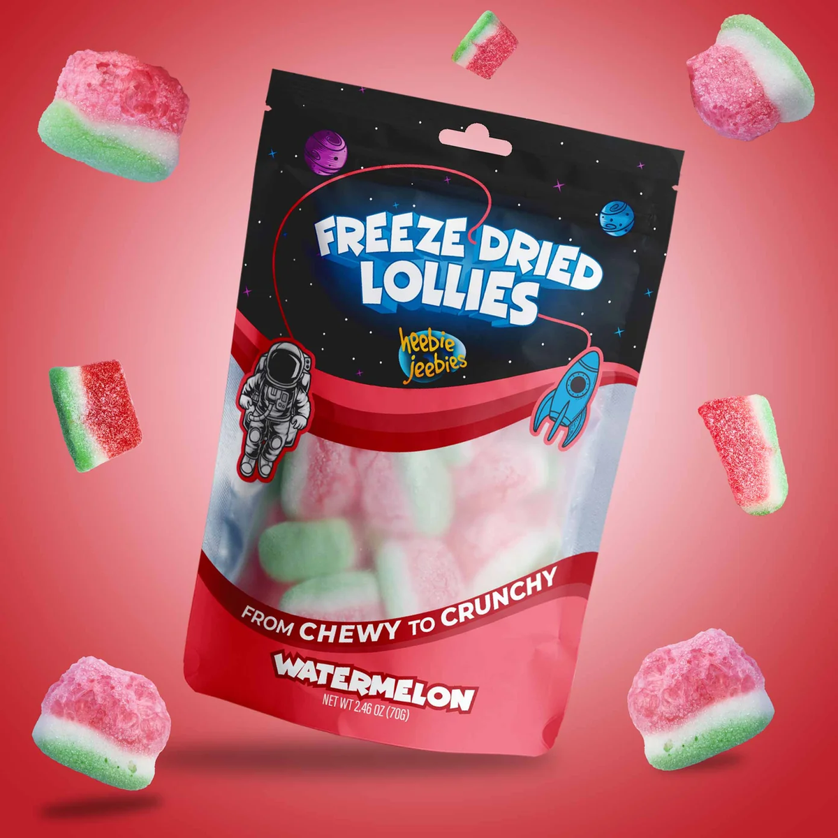 Freeze Dried Lollies Large - Watermelon