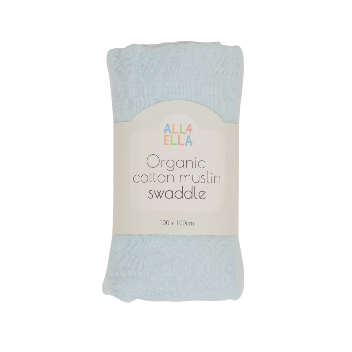 Organic Cotton Muslin Swaddle - Baby Blue