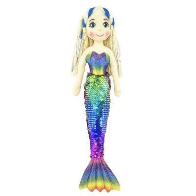 Mermaid Doll 45cm - Evelyn Blue Rainbow