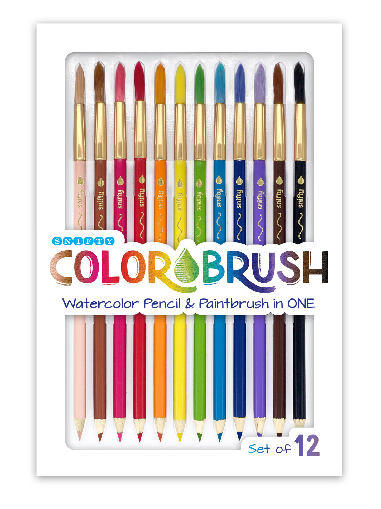 Colorbrush Watercolor Pencil Brush Set - Classic Colors (Set of 12)