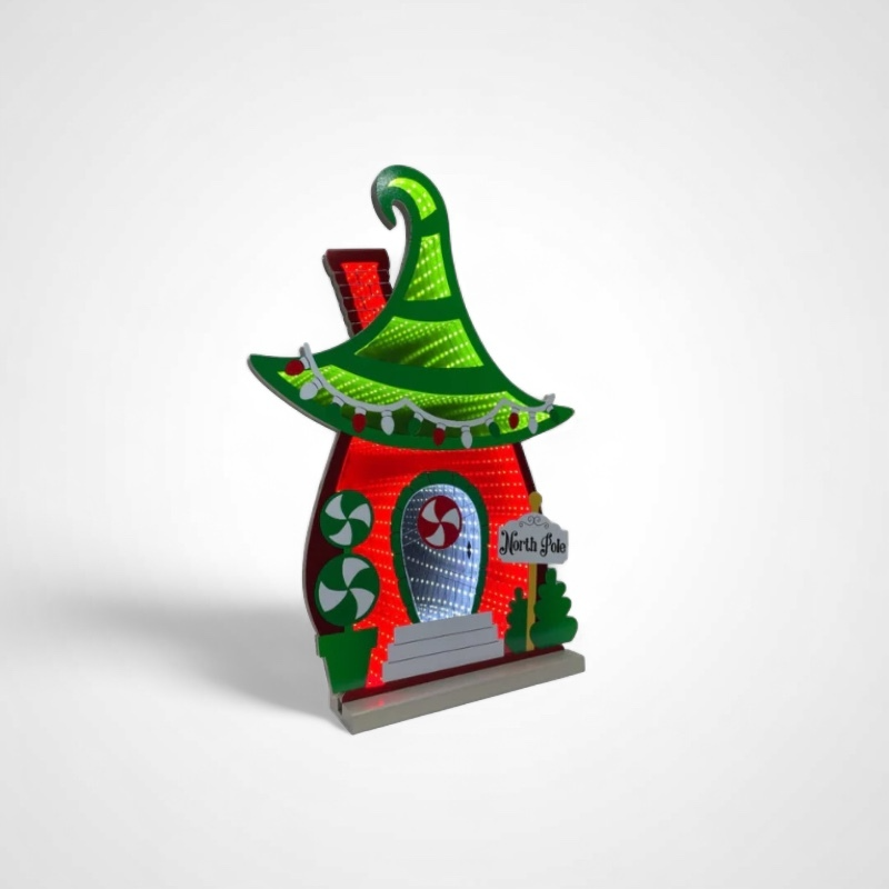 Painted Christmas House 60cm