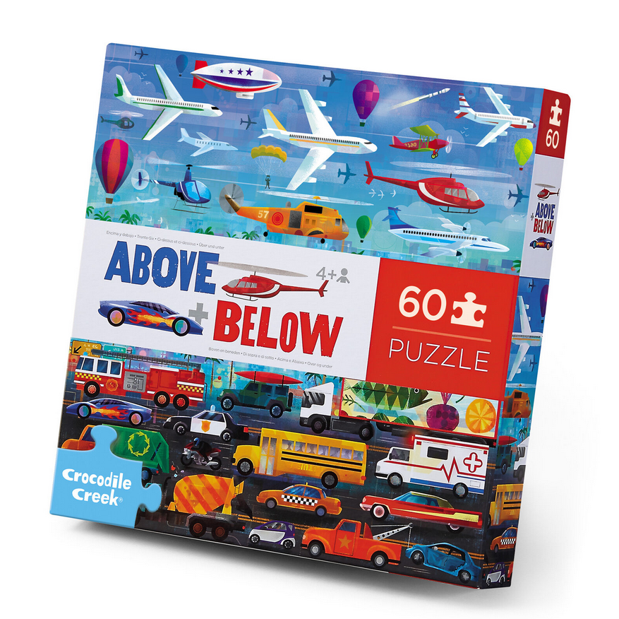 60pc Above & Below Puzzle - Things That Go