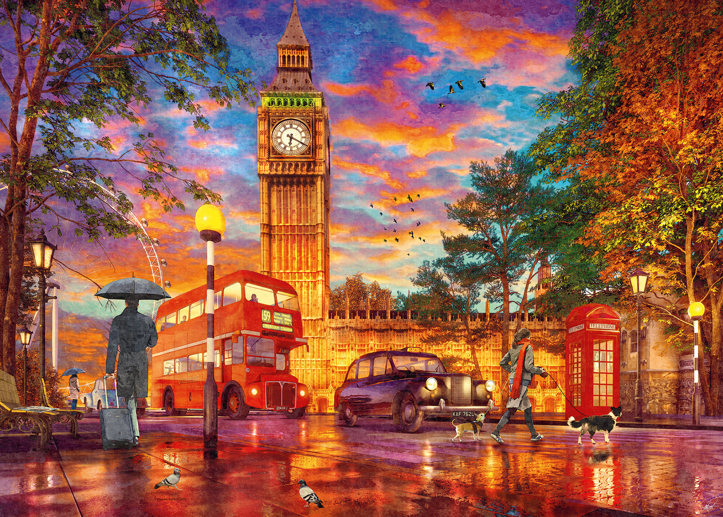 1000 pc Puzzle - Sunset at Parliament Square London