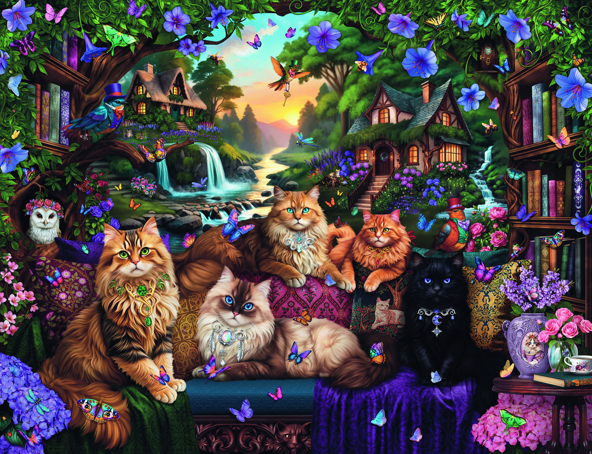 2000 pc Puzzle - Cat Tail Cottage