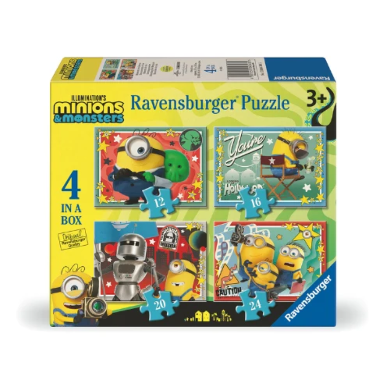 4 in a Box Puzzle - Minions Directing Life Moments