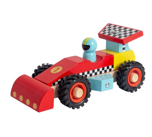 Wooden Racing Car- Red