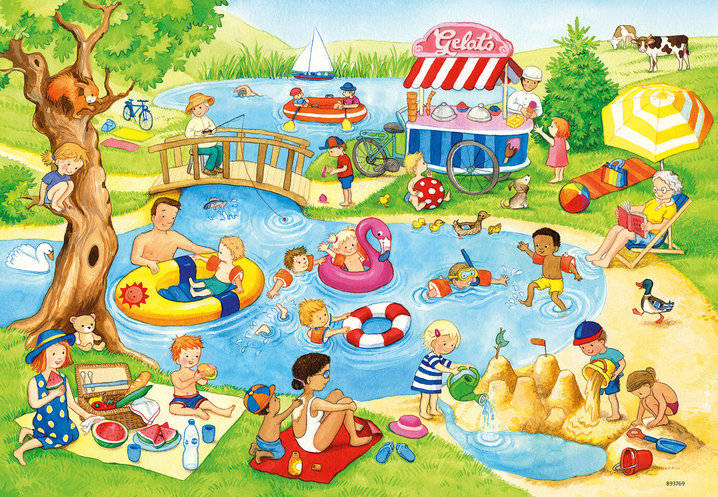 2 x 24 pc Puzzle - Swimming at the Lake