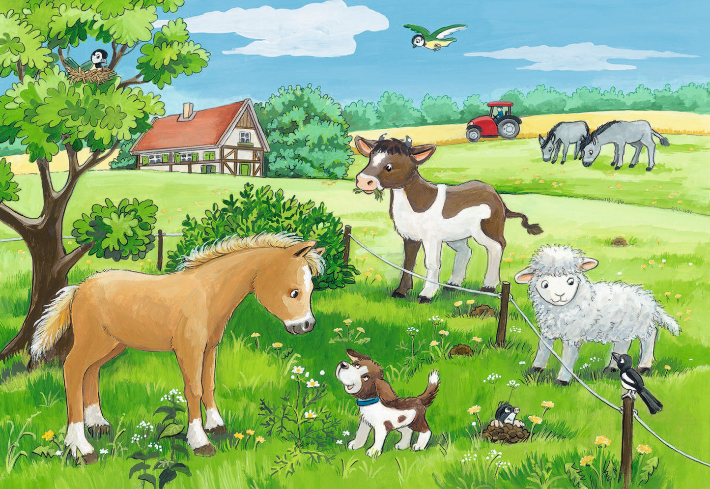 2 x 12 pc Puzzle - Baby Farm Animals