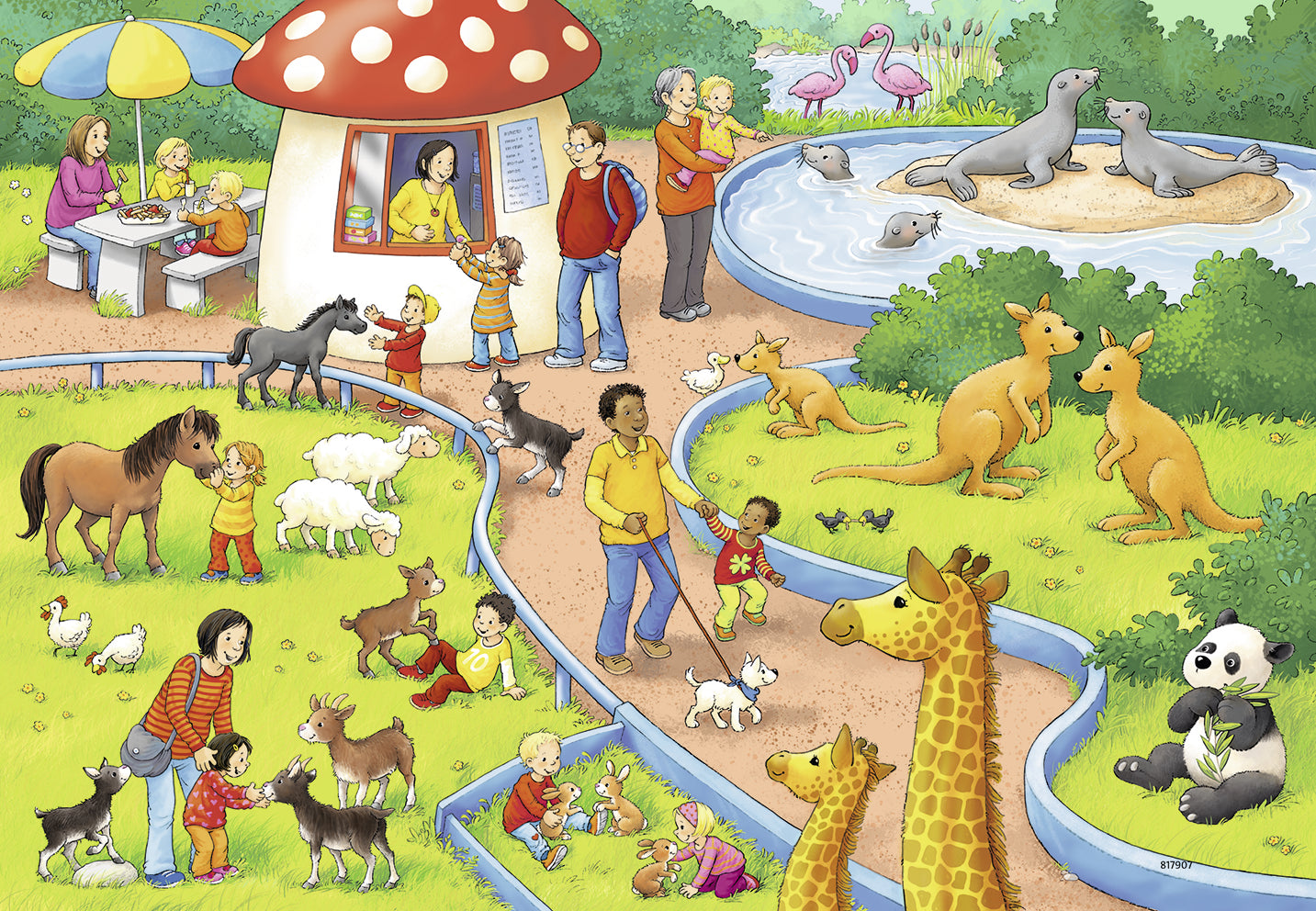 2 x 24 pc Puzzle - A Day at the Zoo