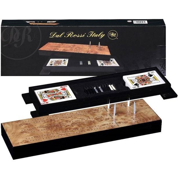 Cribbage - Wood - with two packs of playing cards