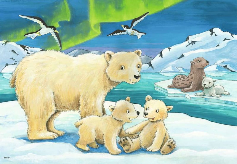 2 x 12 pc Puzzle - Baby Safari Animals