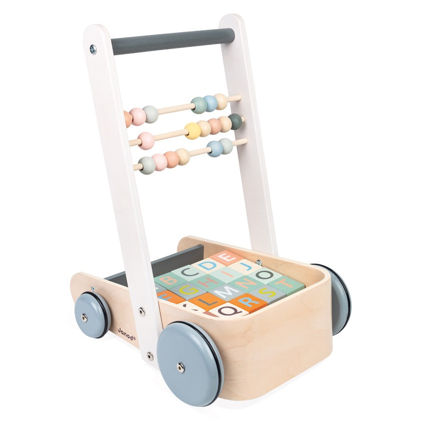 Cocoon Walker - Bamboo with ABC blocks