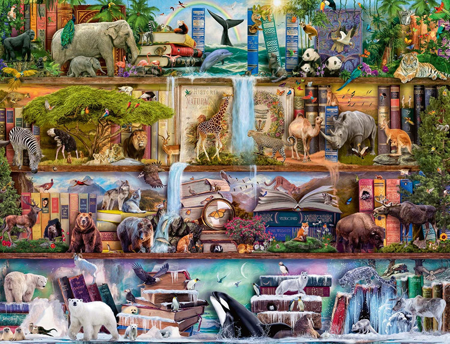 2000 pc Puzzle - Wild Kingdom Shelves