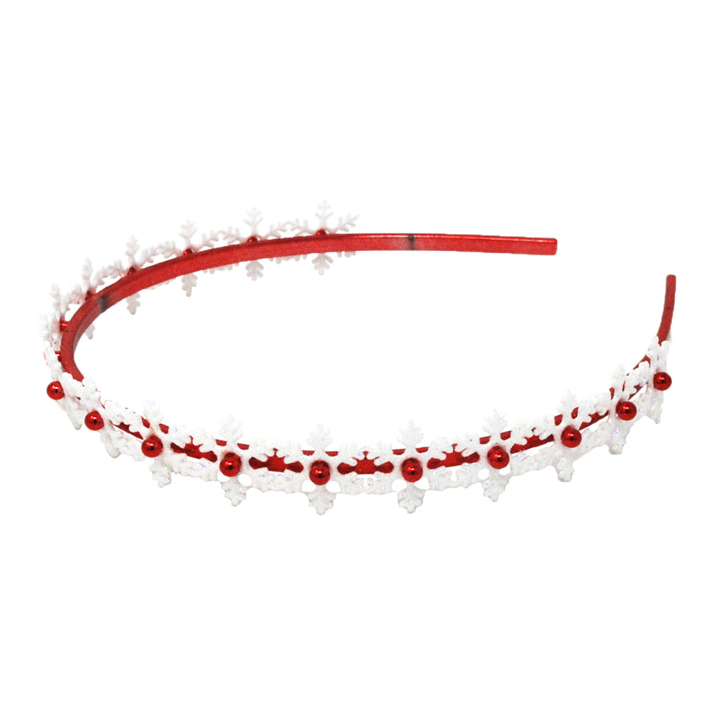 Festive Snowflake Glitter headband