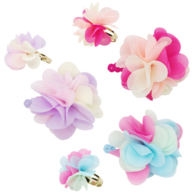 Carnation Petals hairclip & ring set