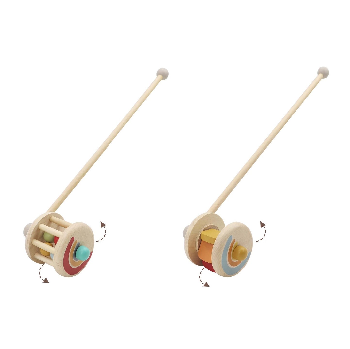 Calm and Breezy Wooden Push Along - assorted