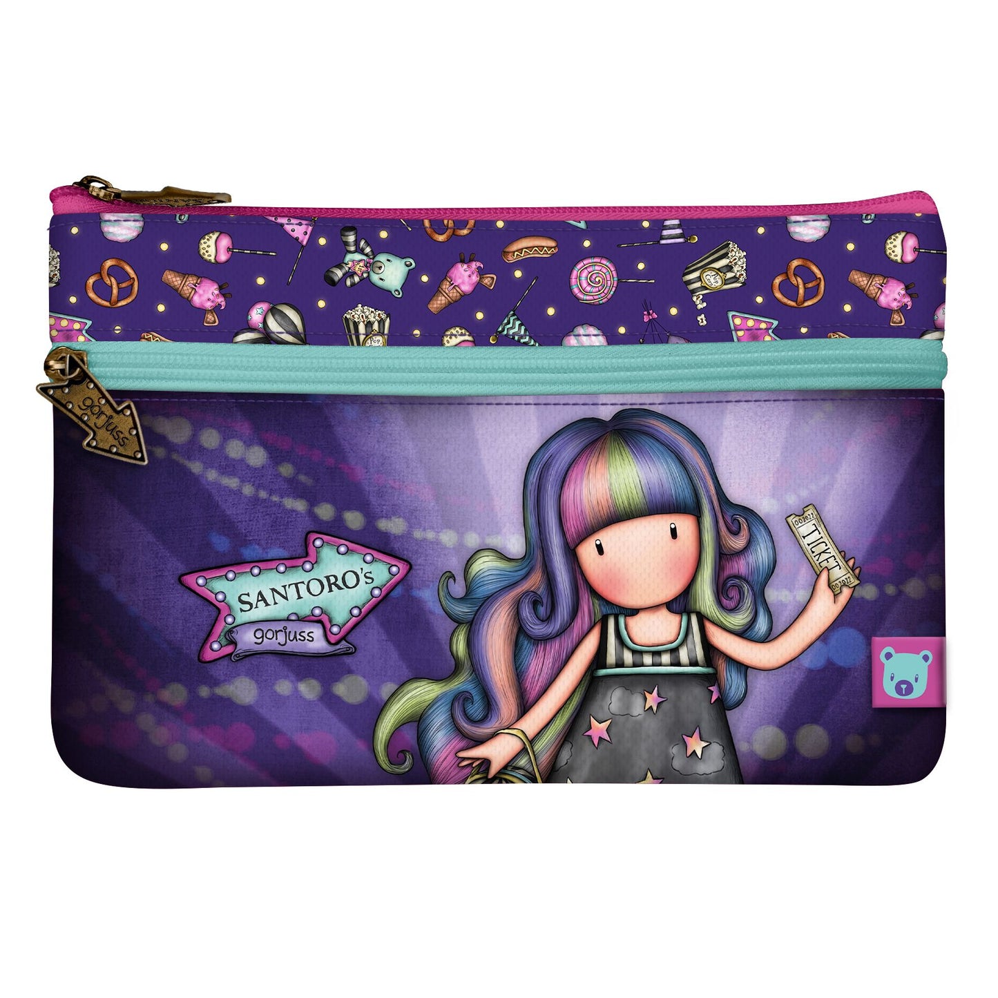 Gorjuss Flat Pencil Case with Pocket
