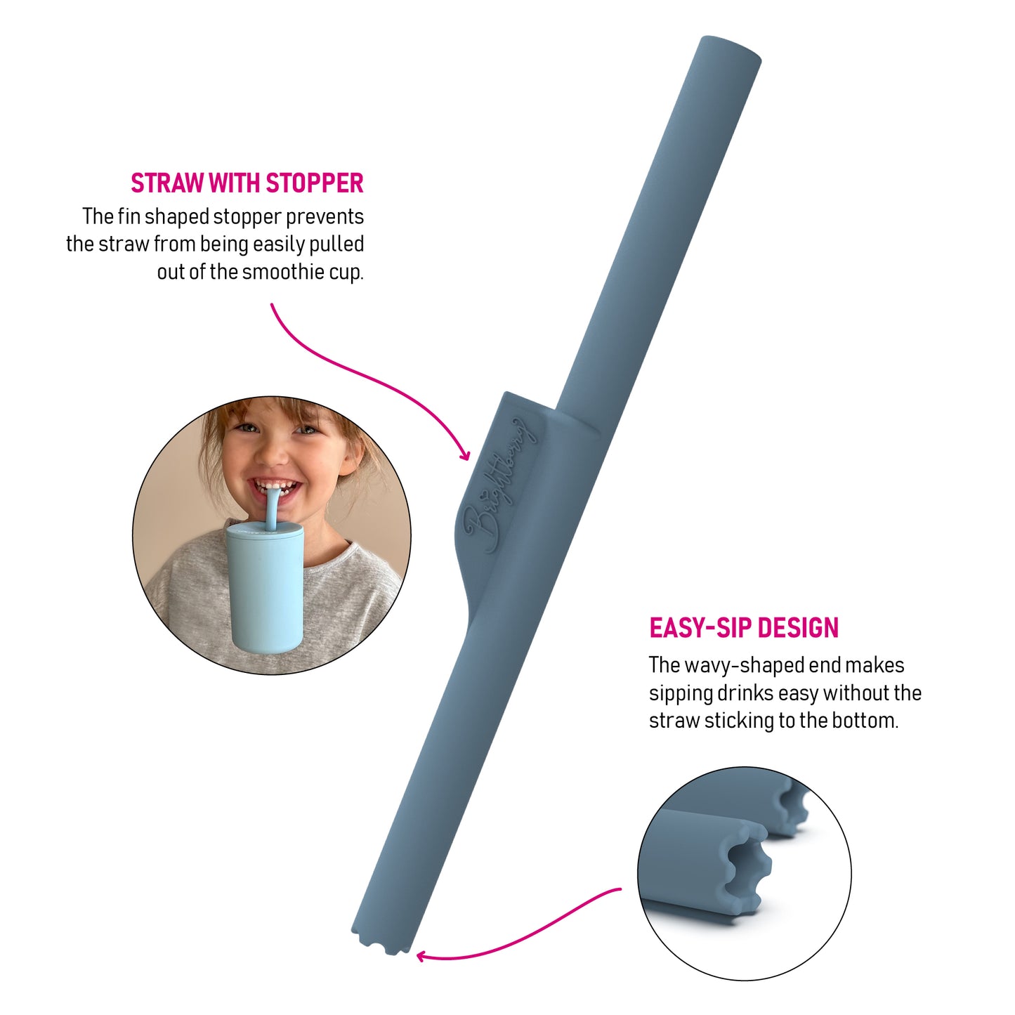 Silicone Stopper Straws for Silicone Cup
