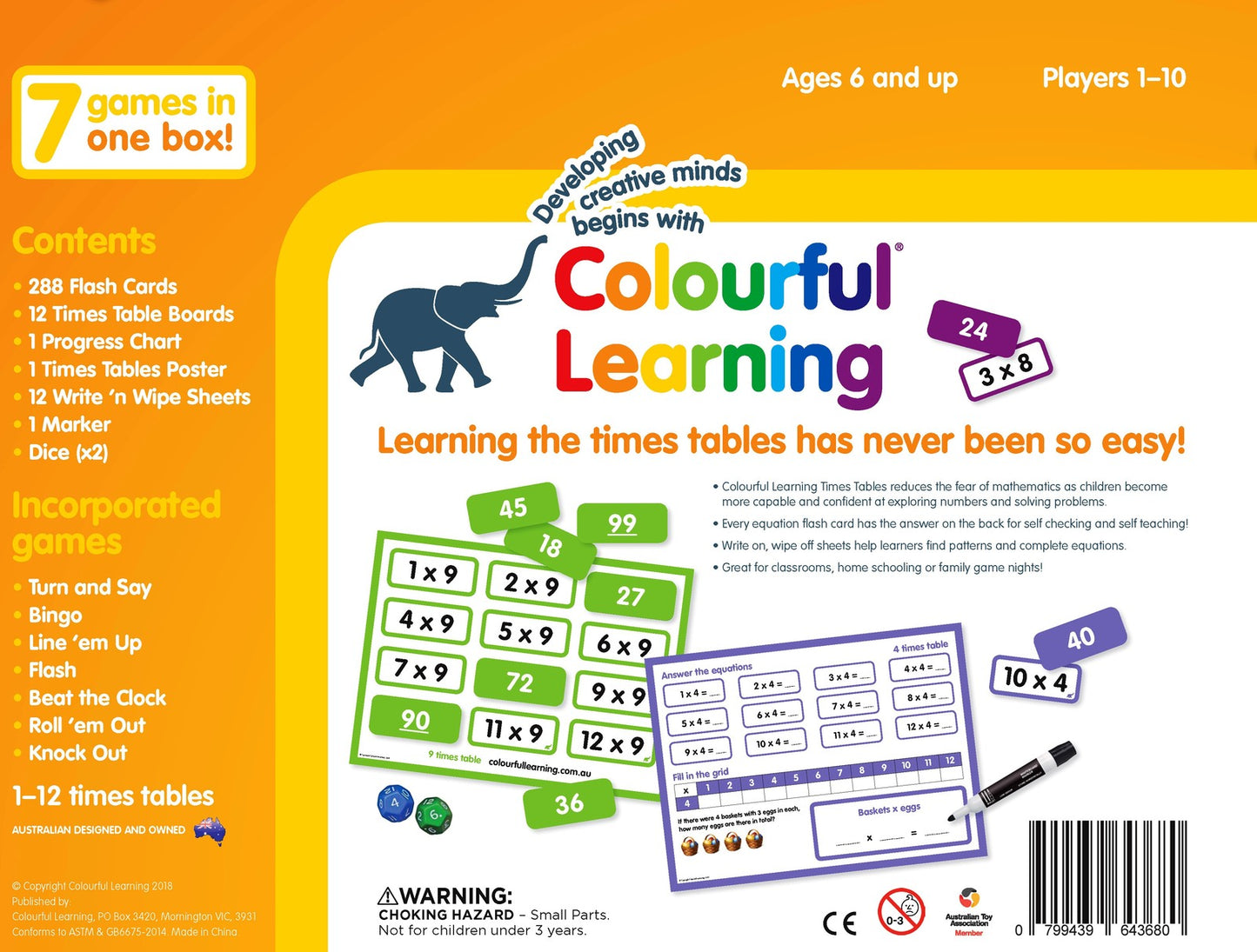 Times Tables - Flash Cards with Boards