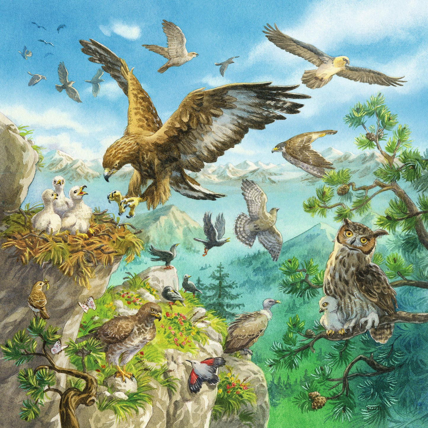 3 x 49 pc Puzzle - Animals in their habitats