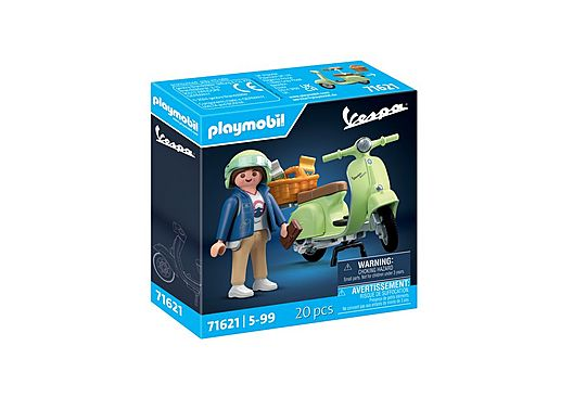 Green Vespa with Woman 71621