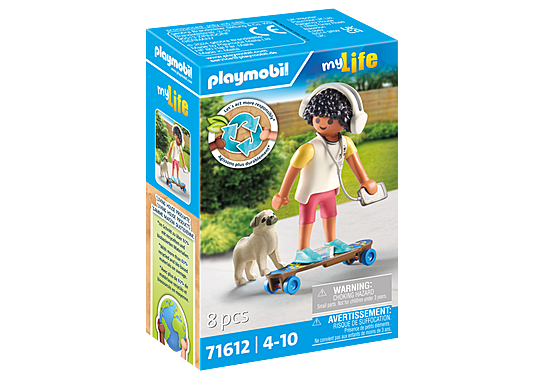 Skateboarder with Pet 71612