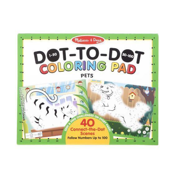 Dot to Dot Coloring Pad - Pets
