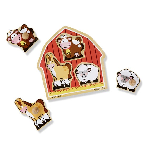 Jumbo Knob Puzzle - Barnyard Animals