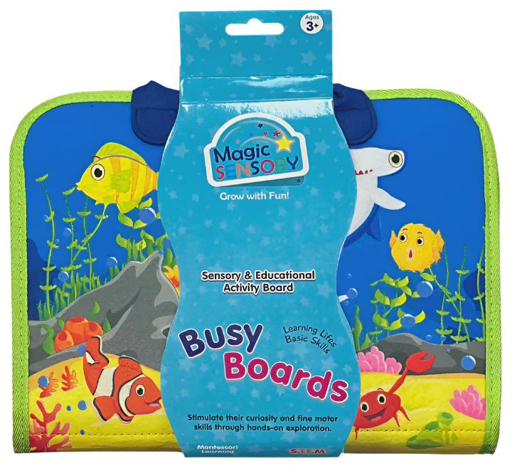 Magic Sensory Busy Board - Blue