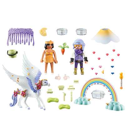Princess Magic - Pegasus with Rainbow in the Clouds 71361