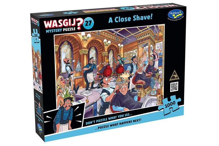 Wasgij 1000 pc Puzzle -Mystery No. 27- A Close Shave!