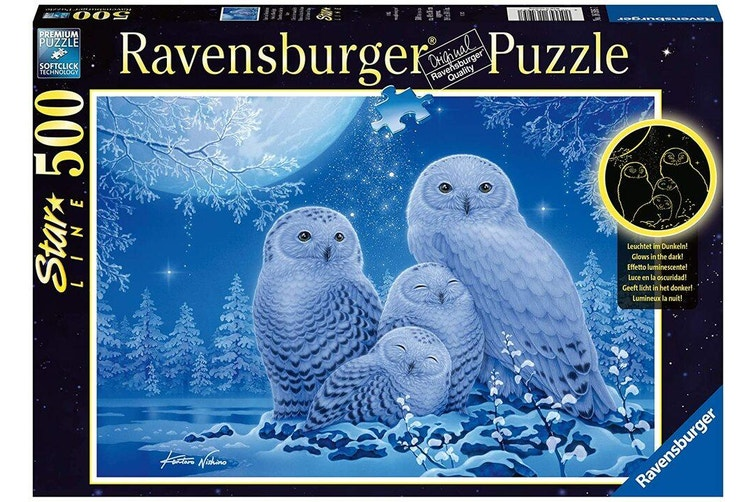 500 pc Puzzle - Owls in the Moonlight Starline