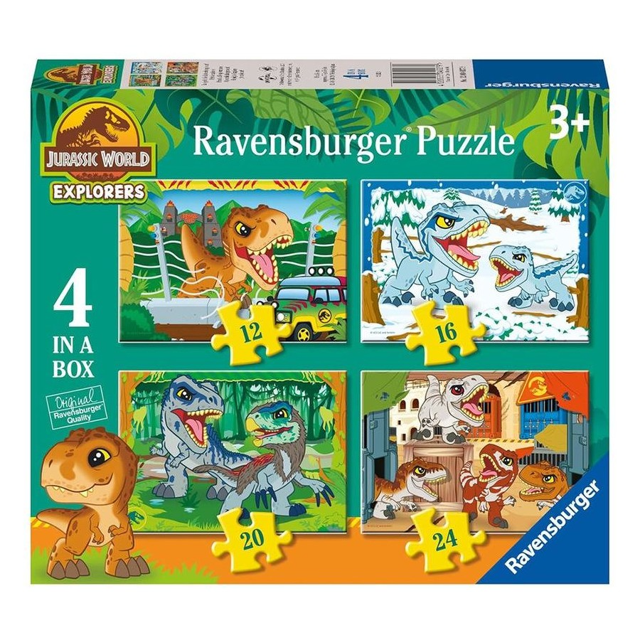 4 in a Box Puzzle - Jurassic World Ready To Explore
