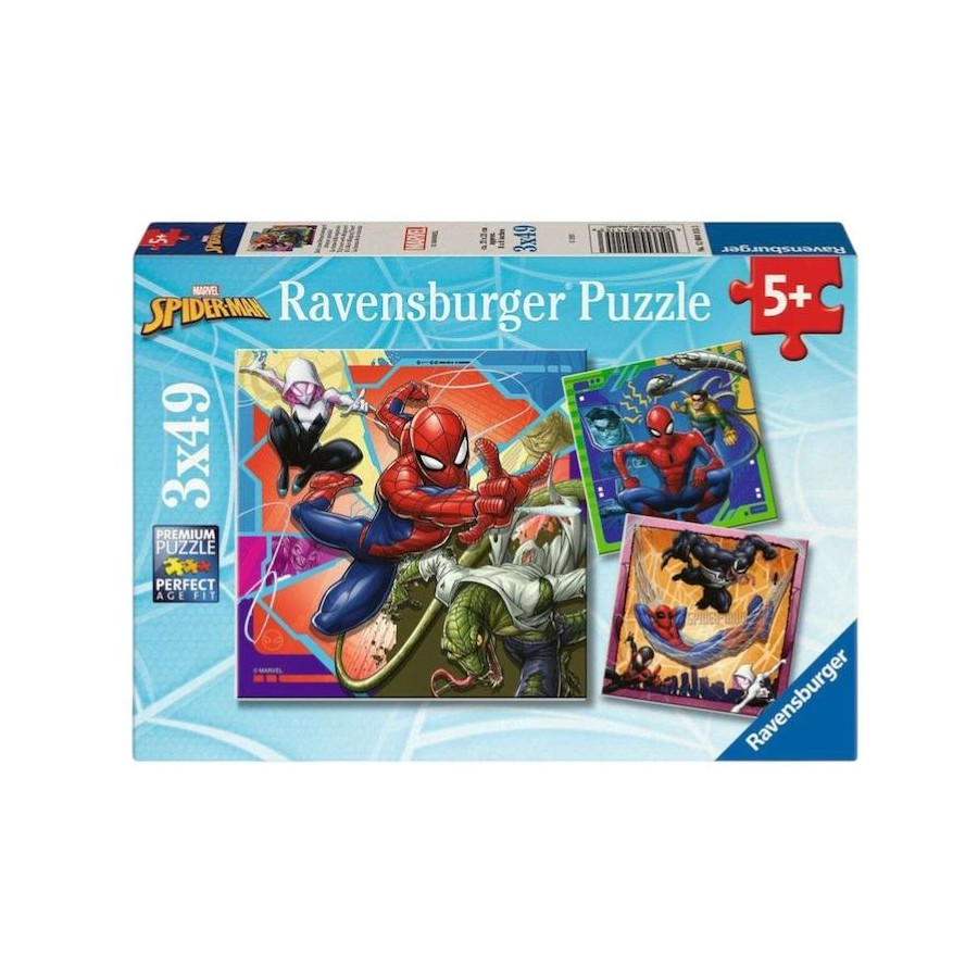 3 x 49 pc Puzzle - Marvel Spiderman