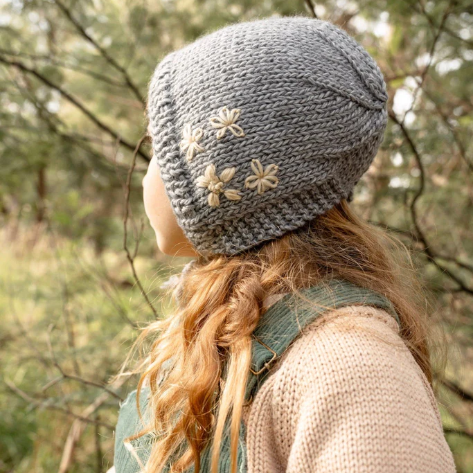 Flowers Bonnet - Grey