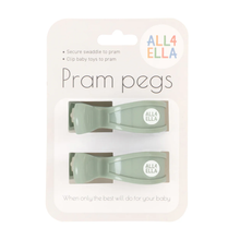 Pram Pegs 2 Pack - Sage