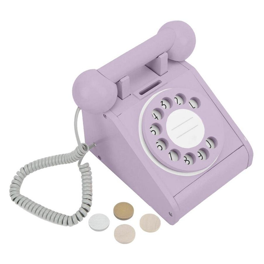 Retro Wooden Telephone - Lavender